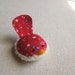 Handmade Decorative Bird in Red Floral