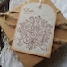 Dewdrop Rose Bouquet Wedding Tags Set of 6
