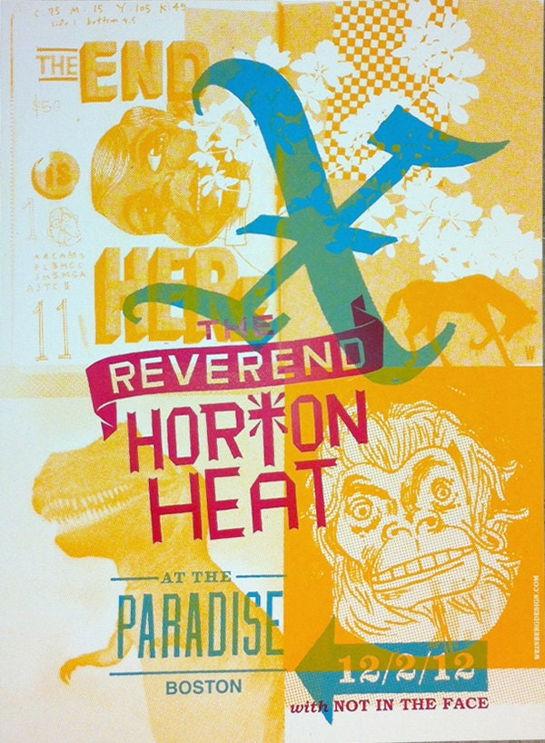 X poster // Reverend Horton Heat // Boston // 2012