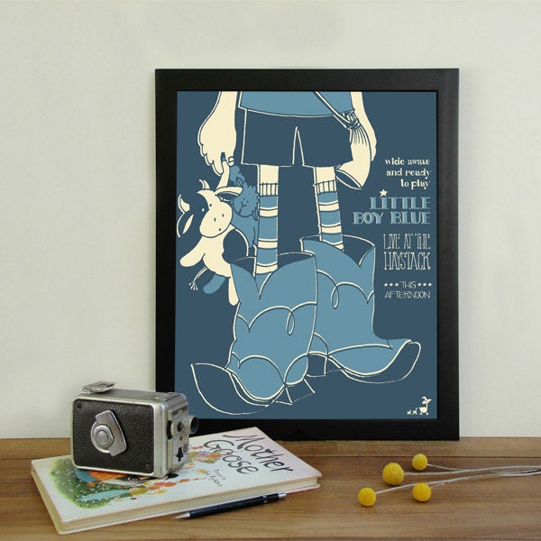 Cowboy Nursery Art Screen Print, Gig Poster