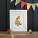 sleepy stuffed baby giraffe nursery art : print of original watercolor