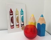 Small Crayon Foil Print
