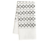 White Circles Tea Towel
