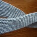 Scarf Hand Crocheted  in Silver Gray Unisex Teen and Adult