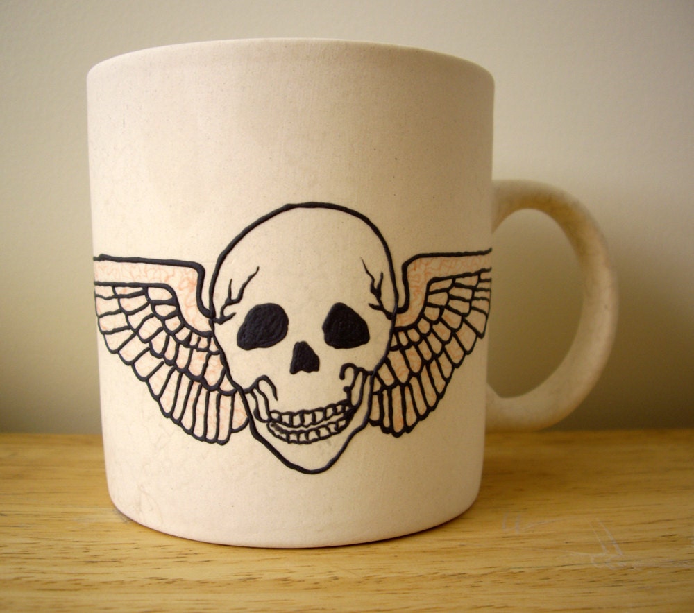 Steampunk Art Skull With Wings Coffee Mug Geekery - RobinHarley64 Steampunk Art Skull With Wings Coffee Mug Geekery - RobinHarley64