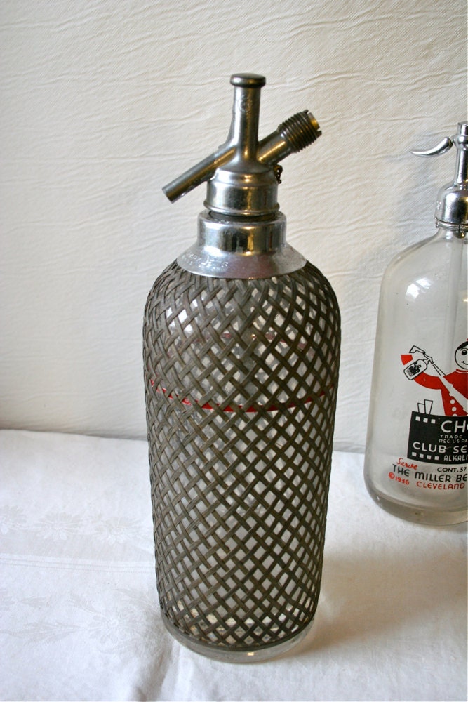 Seltzer Bottle New York Sparklets Corporation Vintage Antique Czechoslovakian Glass