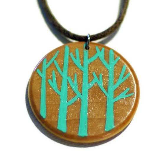 Unique Hand Painted Art Pendant Necklace