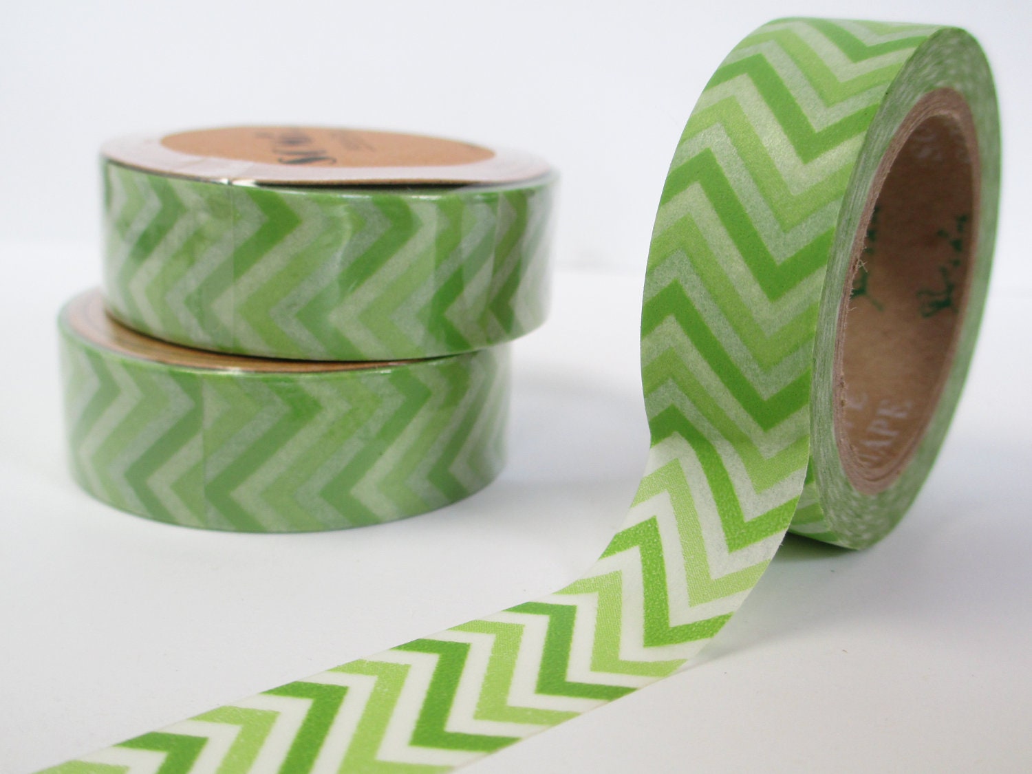 Washi Tape Green Chevron