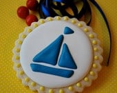 Sailboat Decorated Sugar Cookies (12)