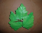 Grape Leaf Ceramic Clock