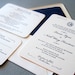 Custom Letterpress Wedding Invitations - Classic Navy