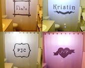 Personalized Shower Curtain Monogrammed with Your Choice of Initials or Names Custom Size Color monogram bathroom decor kids bath