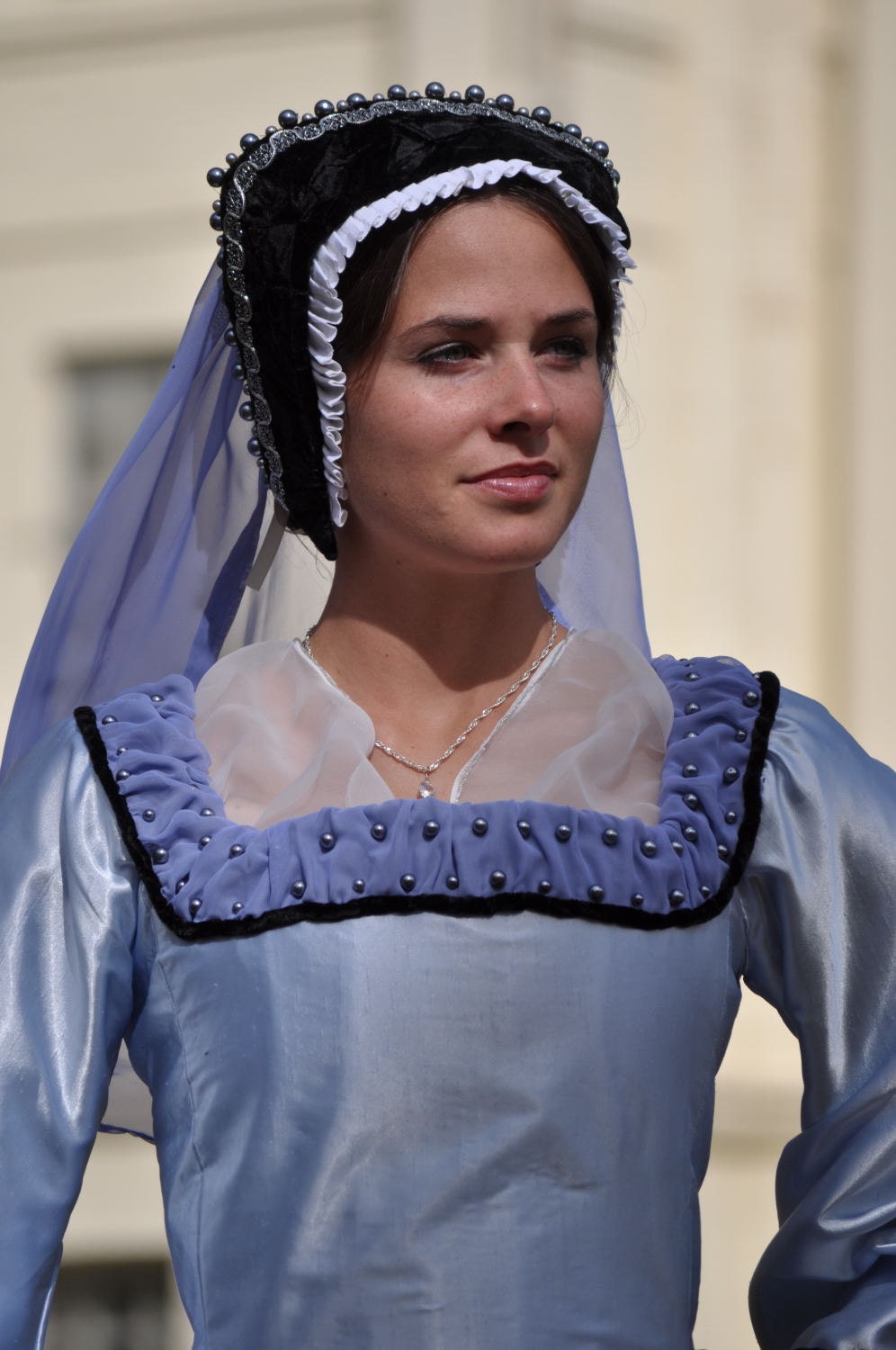 Square Renaissance Tudor Court Boleyn French 1500s Hood headpiece with beading CUSTOM