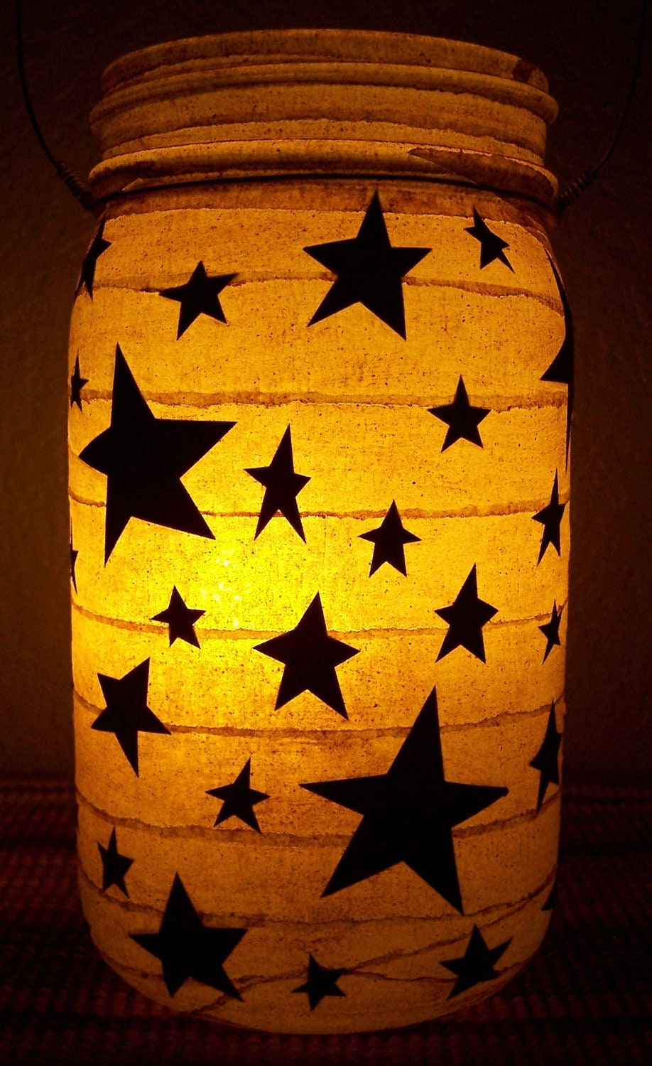 New Primitive Star Lantern Candle Holder