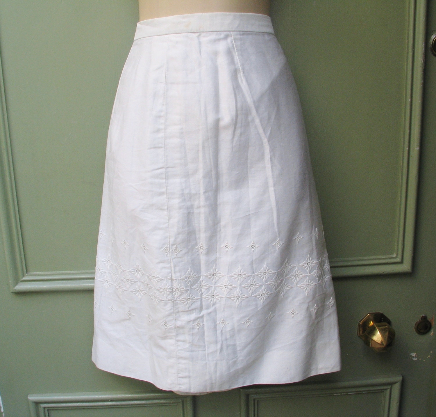 CLEARANCE Pretty handmade embroidered underskirt / slip, xs