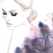Original watercolor fashion illustration by Jessica Durrant titled, Evening Rapture