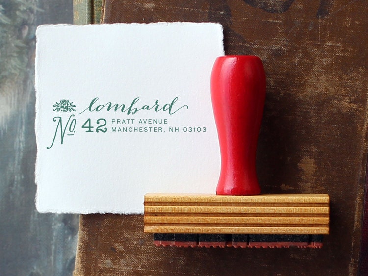 Custom Return Address Stamp // MANCHESTER // typeset