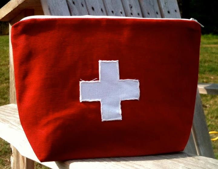 First Aid Zipper Pouch with Boxed Corners