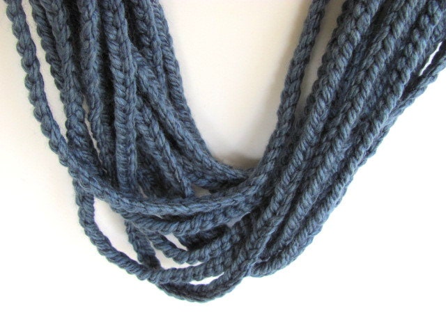 Denim Blue Chain Scarf