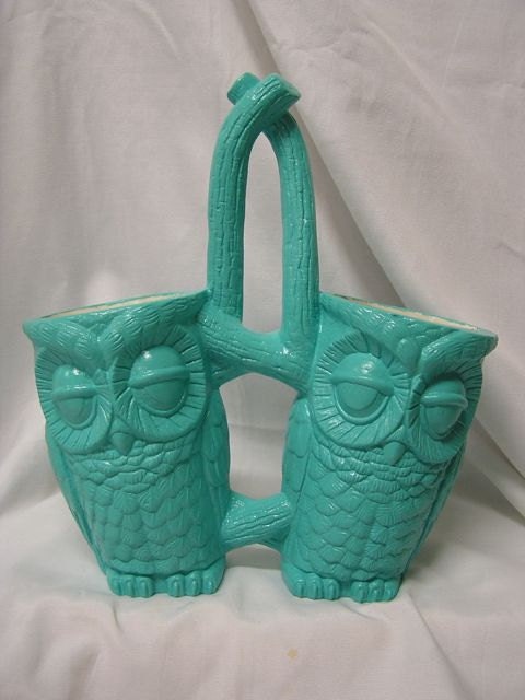 Tootsie Pop Owl Kitchen Caddy Turquoise