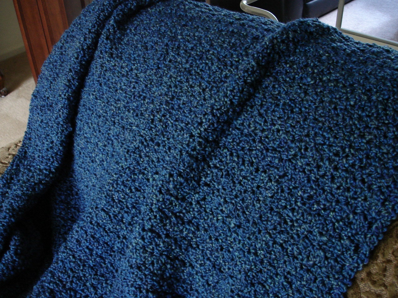 Emerald/Grass Green Afghan Throw Blanket by mkstitchery on Etsy