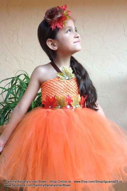 Fall Fairy Tutu and FREE Flower Headband by Sammy Banany's Hair Bows