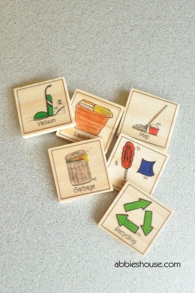CLEANING UP Chore Chart Magnet Set
