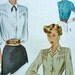 Vintage 1940s McCall Set of Blouses with Tucks - Pattern 7332 - UNCUT - size 12/30