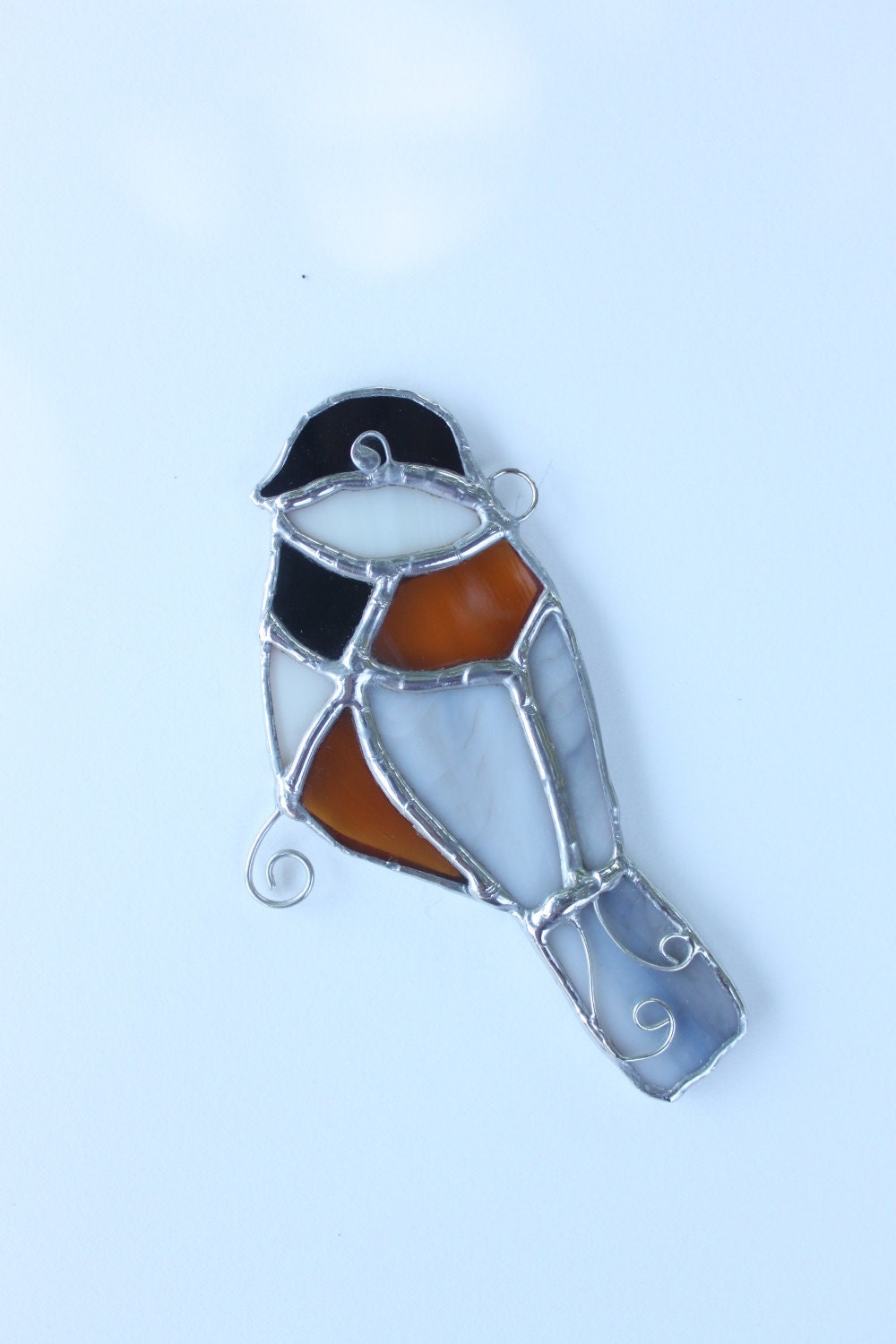 Dainty Little Chick with Curly Wire- Stained Glass