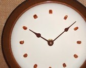 Wall Clock Bronze and Cream Stoneware Plate Wall Clock No. 950 (8-1/2 inches)