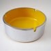 Mid Century Mod Yellow Chrome Ashtray or Catch-all