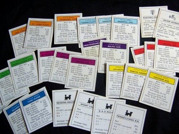 all monopoly property cards