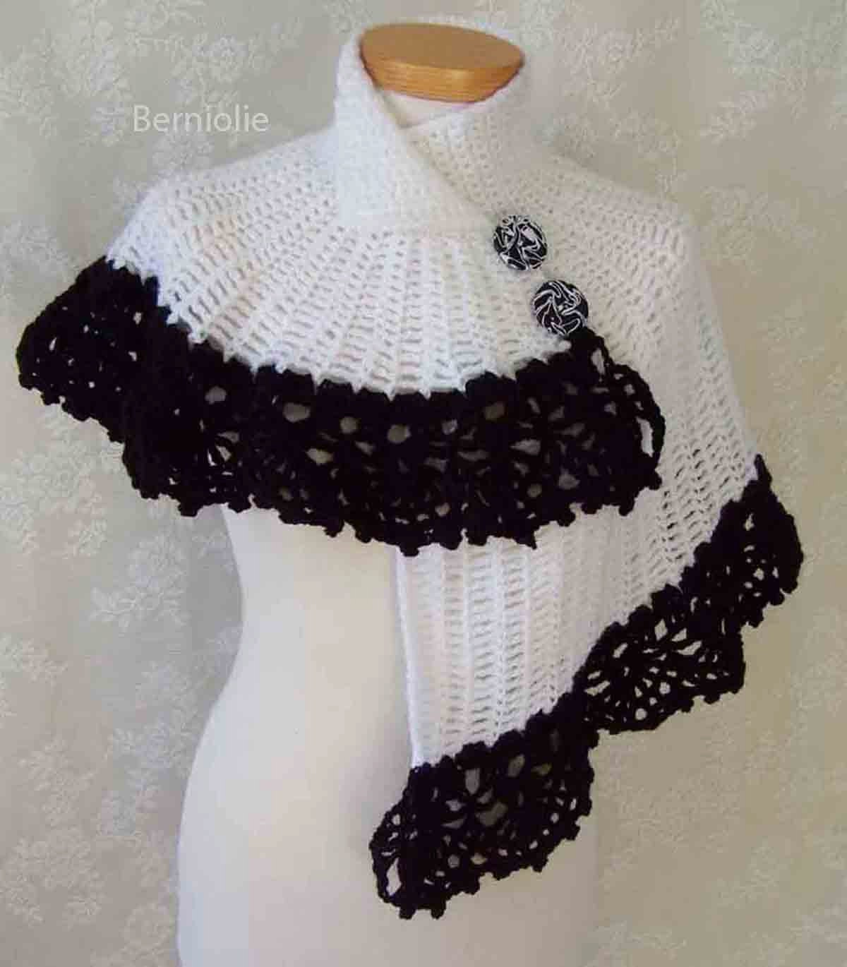 INSTANT DOWNLOAD, HELENA, Crochet capelet pattern pdf
