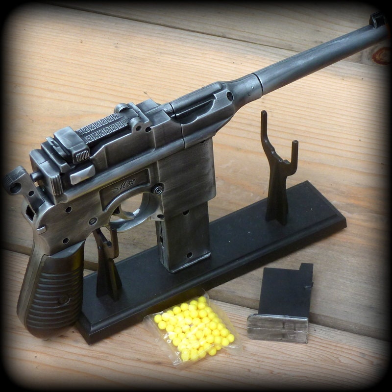 Steampunk Gun pistol Star Wars Han SOLO Airsoft Spring BB mauser broomhandle c96
