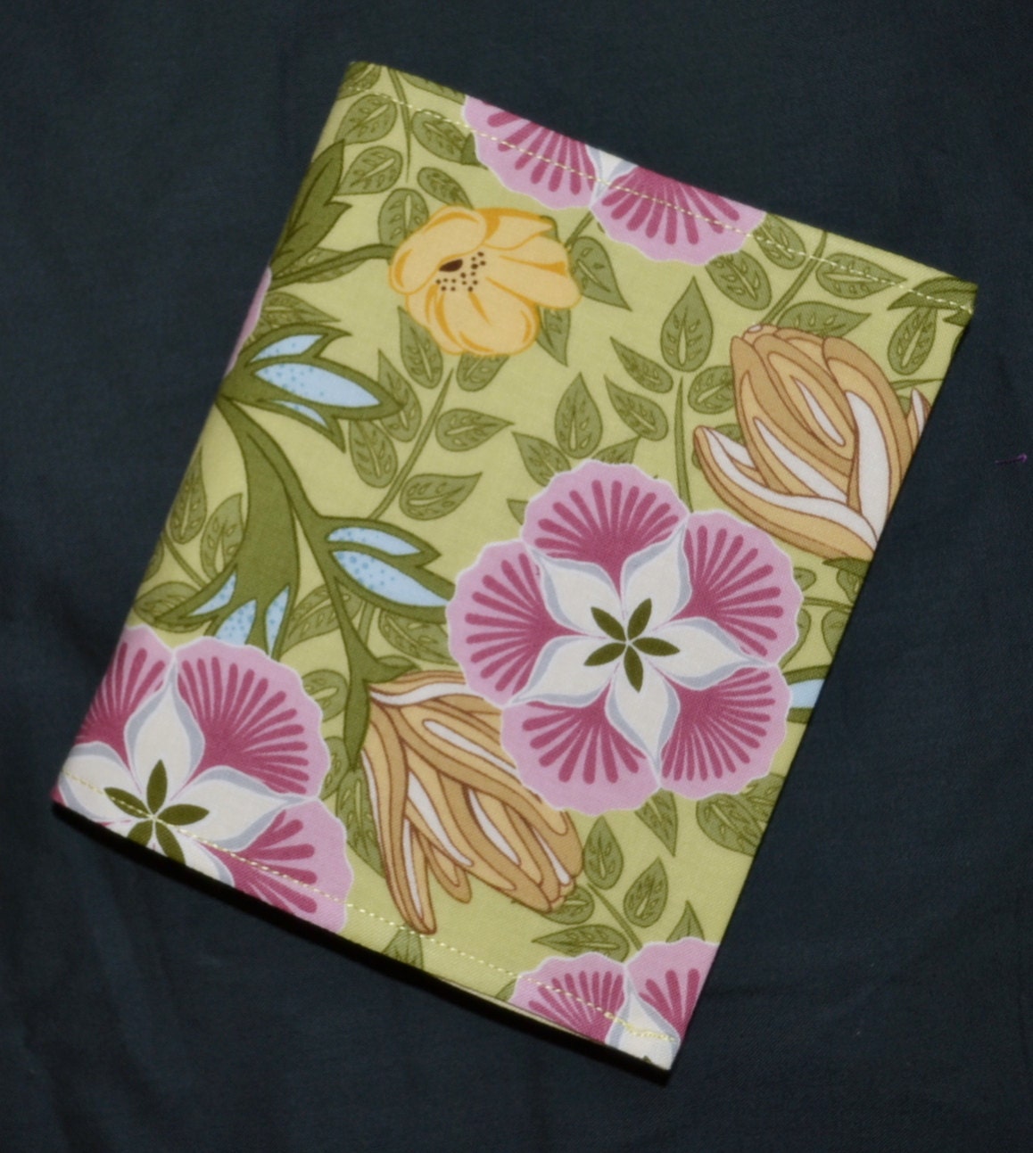 A6 Refillable 6.5 x 5.6 Inch Fabric Journal WILDERNESS FLOWERS Student Travel Art Sketch Diary Journal Planner Book Cover