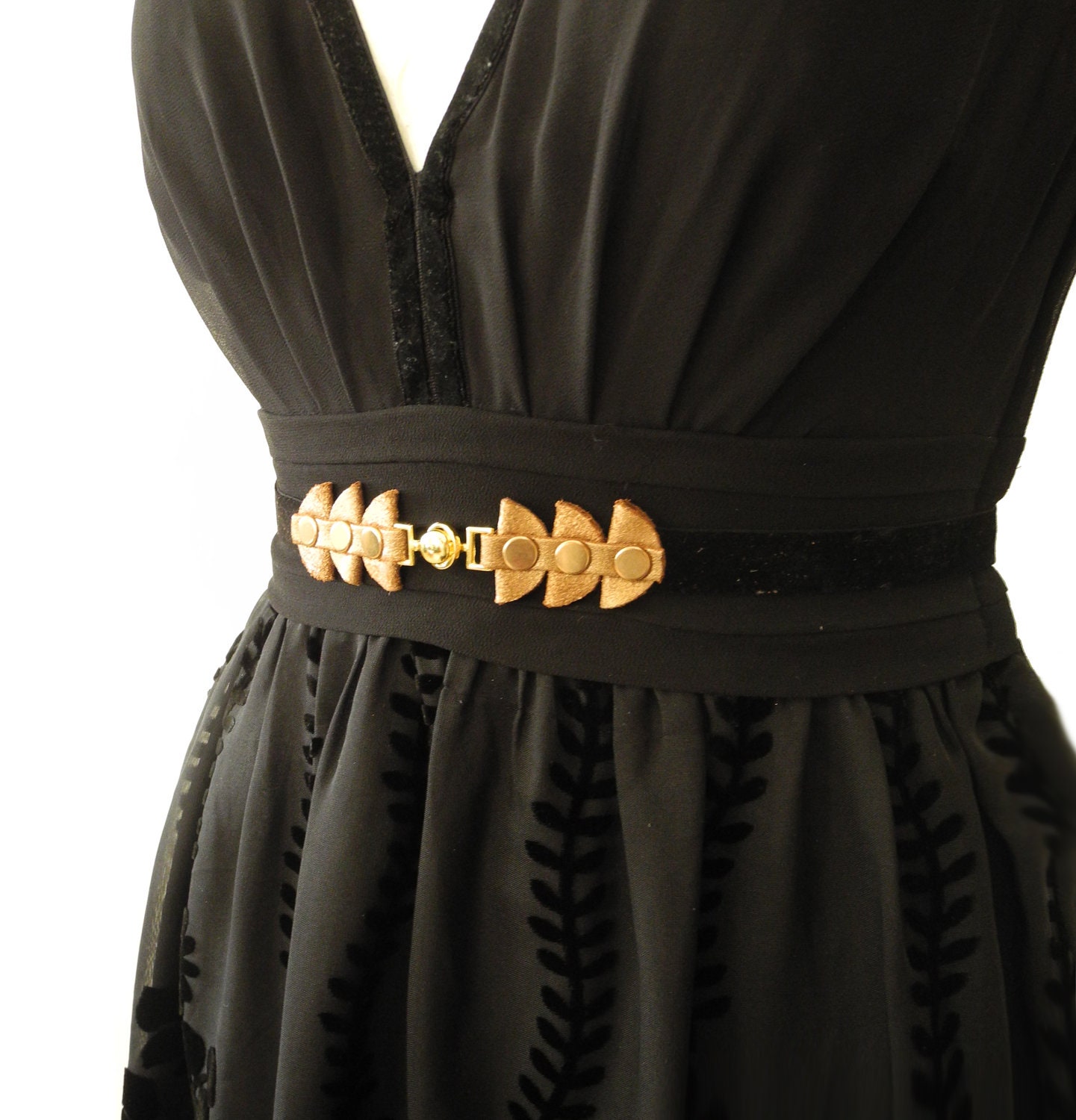 Skinny Belt - Elastic Black and Gold Belt - women belts - Women gold Sash - Elastic gold Belt -