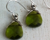 Green Petite Sparklers (handmade Swarovski crystal earrings)
