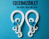 Lace and Roses Gauged Earrings 4g, 2g, 0g, 00g, 7/16", 1/2"