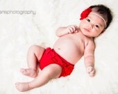 Red Chiffon Ruffle Bum Baby Bloomer - chiffon baby bloomers - Diaper cover- 16 colors to choose from- my2lilpixies