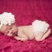 NEW- Photo Prop Set- WHITE Chiffon Ruffle Bum Baby Bloomer and Headband Set- Choose your Size - Photo Prop- MY2LILPIXIES