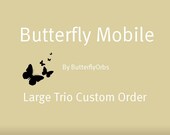 Butterfly Mobiles Baby Mobiles Nursery Art Nursery Decor A Set of Three ButterflyOrbs Custom
