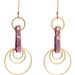 Suede Brass Doppler earrings - lilac