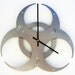 Biohazard Wall Clock II (Plain Metal)