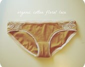 Organic Cotton Lace Hip Panties in custom colors