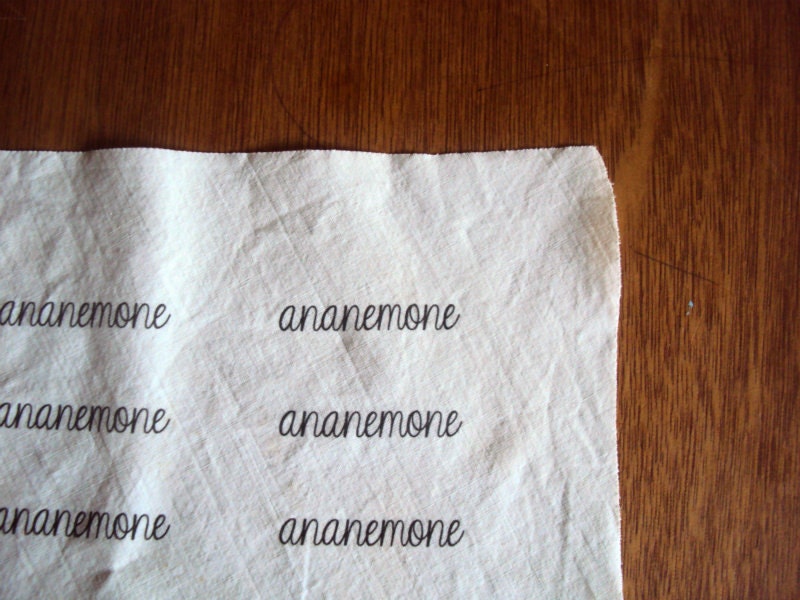 Handmade Fabric Labels, custom labels, sew in, personalized clothing labels, one sheet (30 labels), organic labels