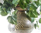 Gourd Graphic Design Hand Painted Hanging Plant Container