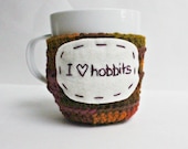 Hobbit funny coffee cozy mug cozy tea cup crochet handmade cover