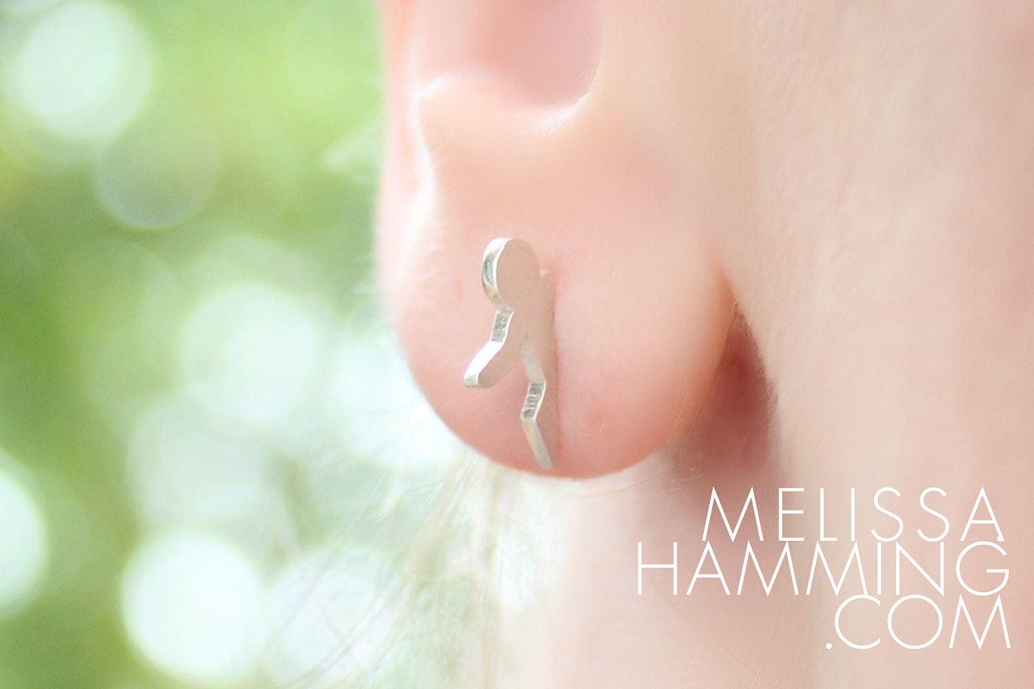 Portal Studs: In One Ear and Out The Other - Portal 2 Inspired Handmade Silver Earrings / Posts