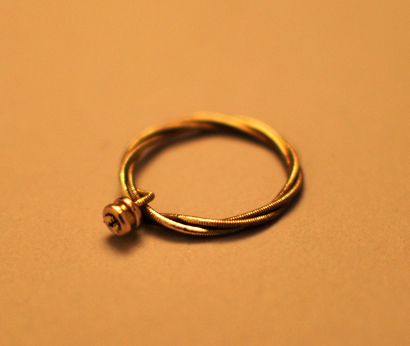 Guitar String Ring Engagement Style Triple Wrap by dremeWORKS