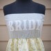 Pretty Little Thing BRIDE To Be Dress-Yellow/grey Small/Med